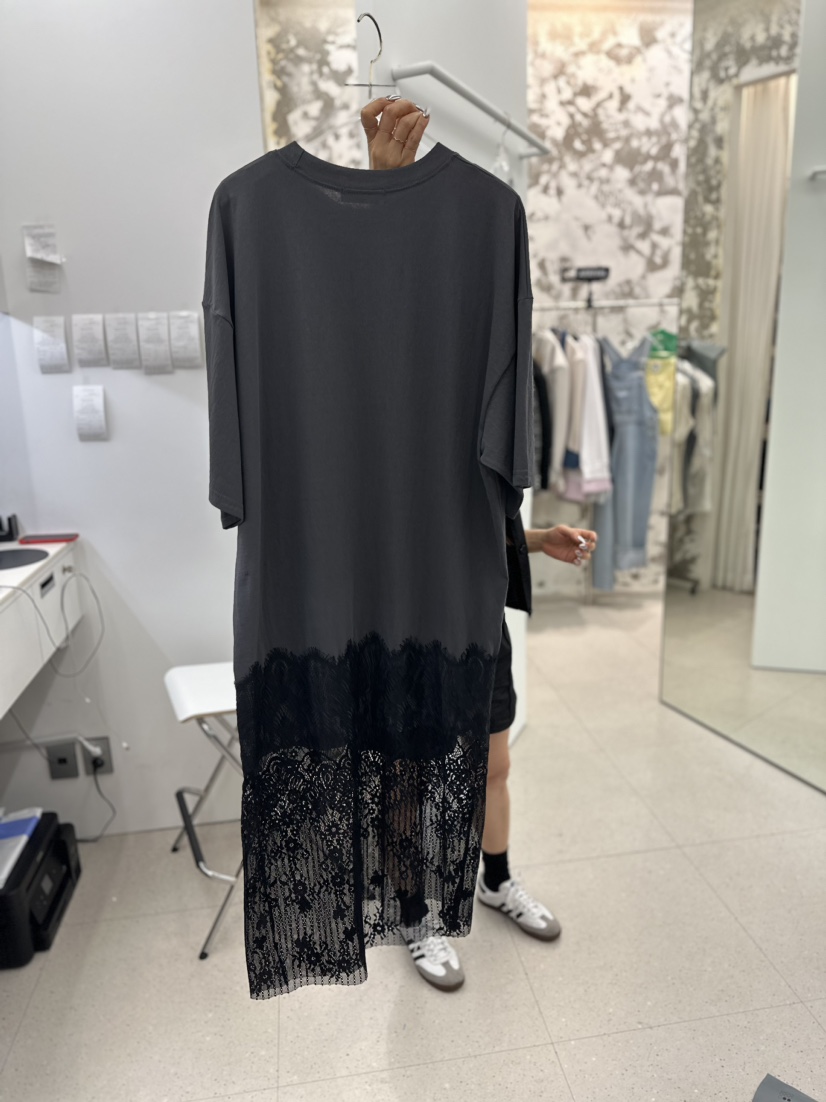 NYLON韓國直郵女裝新款休閑時尚熱賣真品人氣職業連衣裙蕾絲NYLON連衣裙