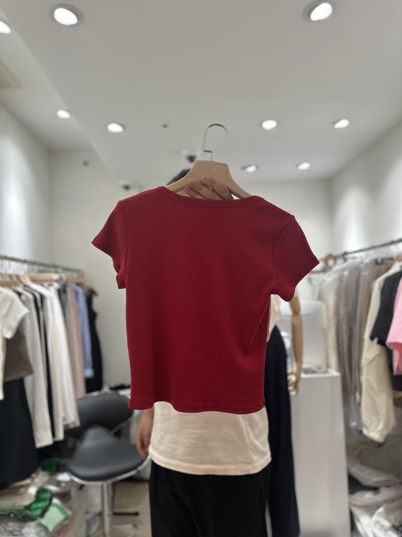 PLAYLIST韓國直郵東大門實拍女裝新品時尚24春夏休閑推薦T恤confettiT恤