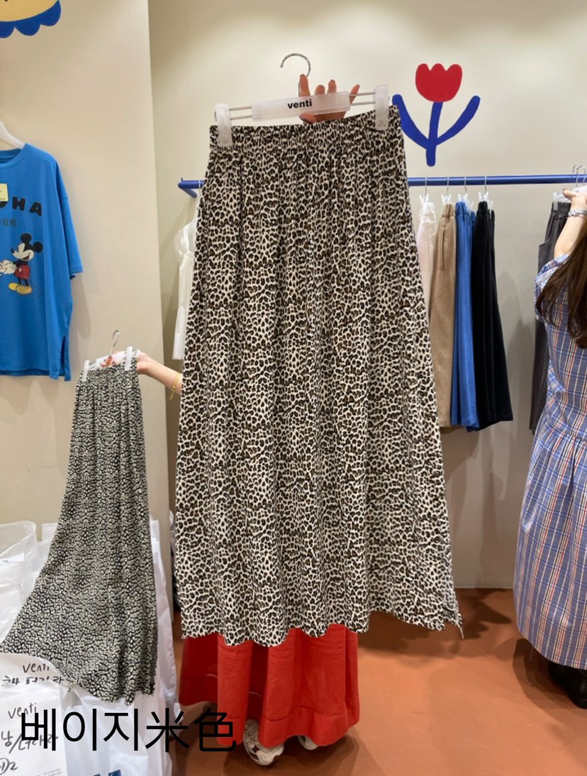 Venti韓國直郵東大門實拍女裝新品24春夏真品休閑職業長裙VENTI長裙圖色1