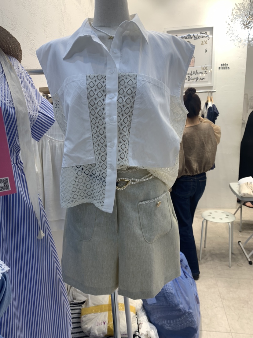 ABLE STUDIO韓國直郵東大門實拍女裝新品真品職業短褲花呢CONFETTI短褲