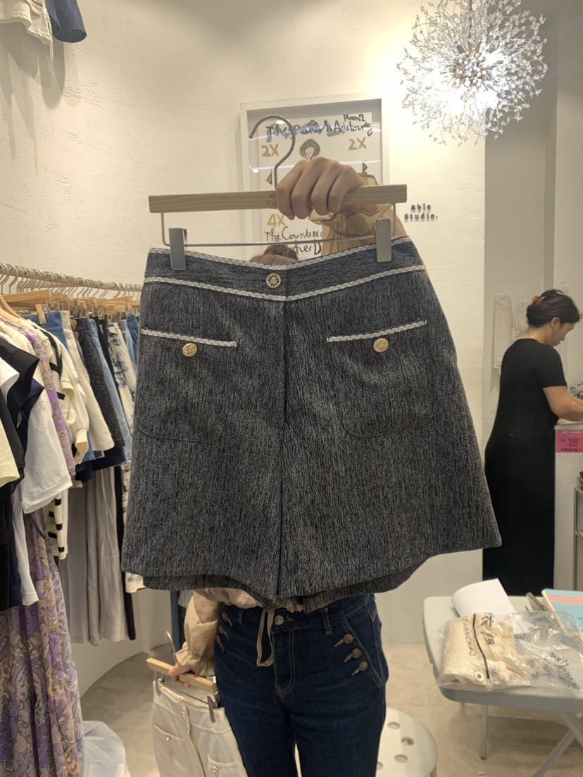 ABLE STUDIO韓國直郵東大門實拍女裝新品真品職業短褲花呢CONFETTI短褲圖色1