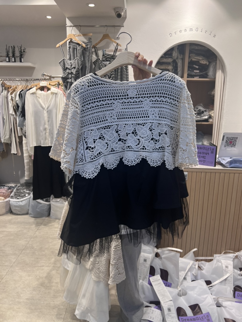 HOT PLACE/DREAM GIRIS直郵韓國代購女裝新品熱賣襯衫蕾絲衫空襯衫/蕾絲衫