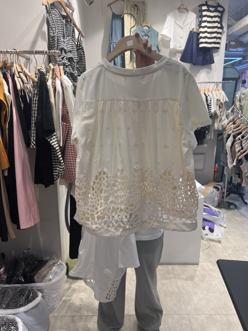 HOT PLACE/DREAM GIRIS韓國直郵東大門實拍女裝新款真品襯衫蕾絲衫空襯衫/蕾絲衫