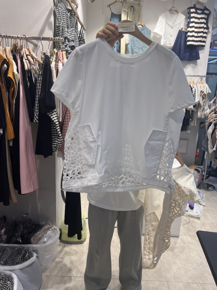 HOT PLACE/DREAM GIRIS韓國直郵東大門實拍女裝新款真品襯衫蕾絲衫空襯衫/蕾絲衫圖色1