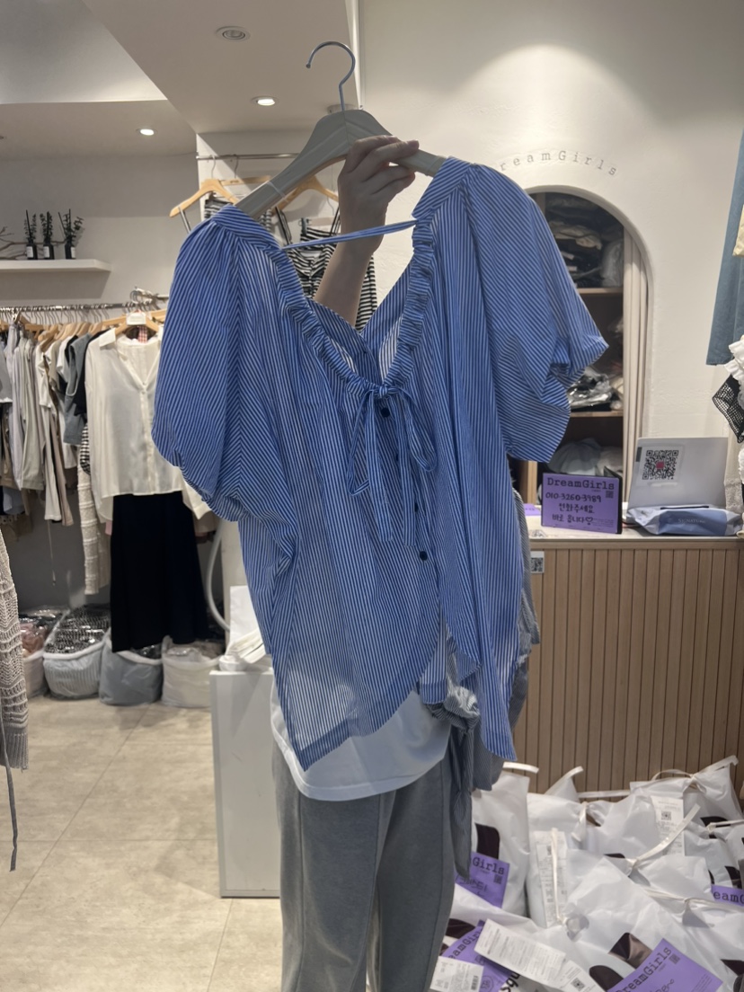 HOT PLACE/DREAM GIRIS直郵韓國代購女裝新款休閑襯衫蕾絲衫空襯衫/蕾絲衫