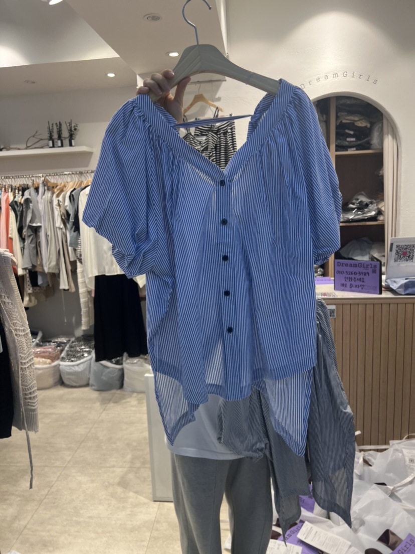 HOT PLACE/DREAM GIRIS直郵韓國代購女裝新款休閑襯衫蕾絲衫空襯衫/蕾絲衫圖色1