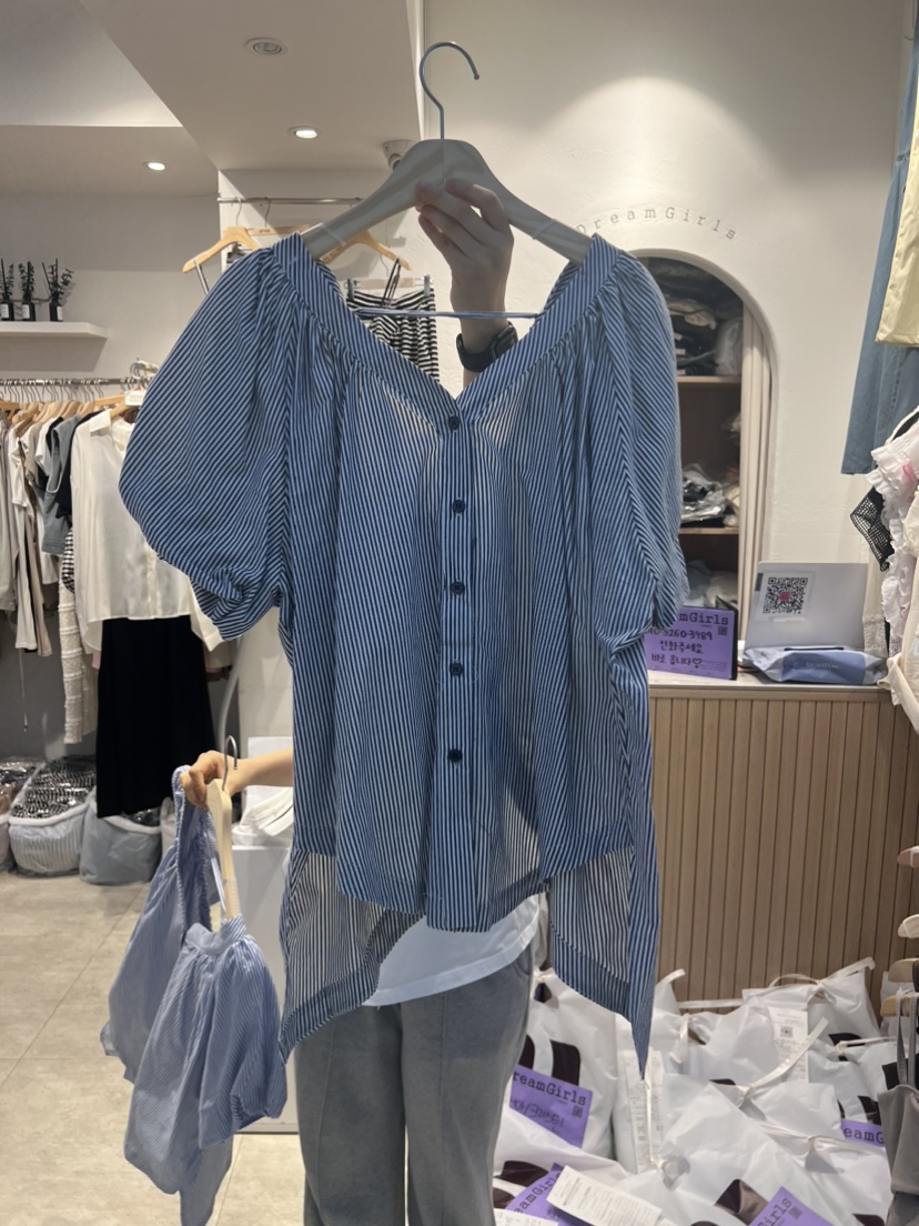 HOT PLACE/DREAM GIRIS直郵韓國代購女裝新款休閑襯衫蕾絲衫空襯衫/蕾絲衫圖色2