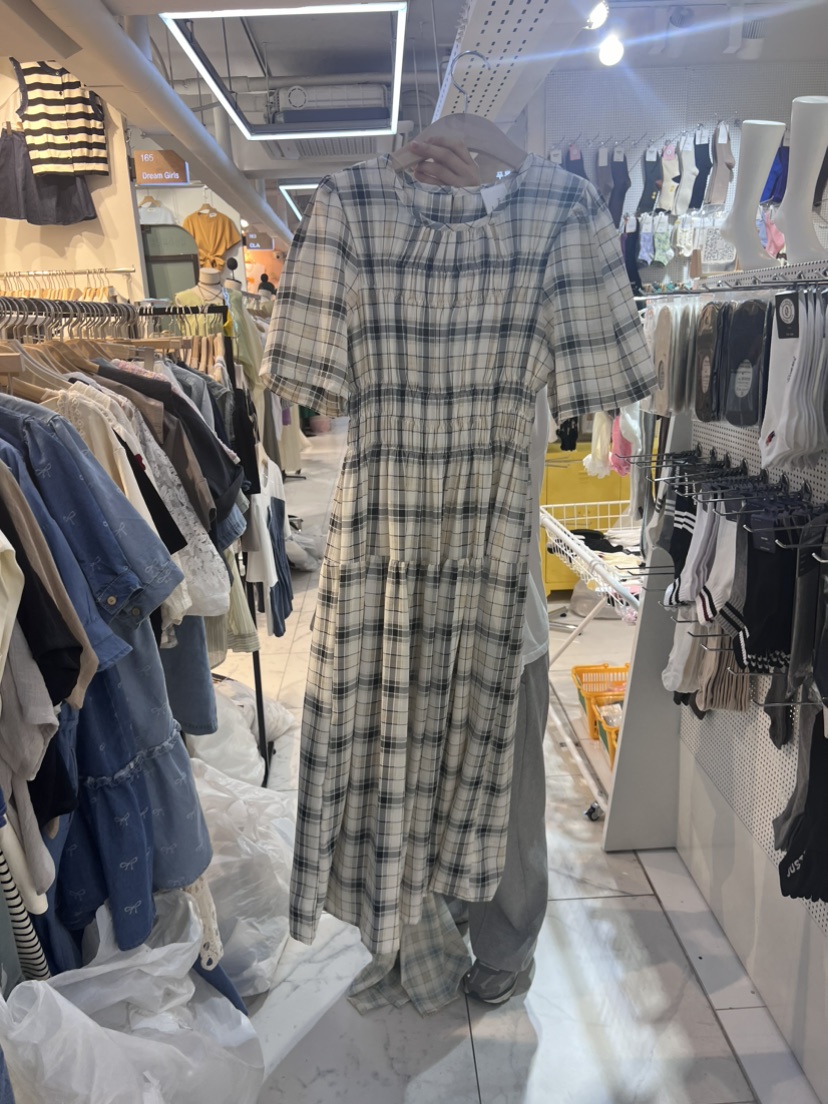 HOT PLACE/DREAM GIRIS韓國直郵東大門實拍女裝新款人氣連衣裙格紋空連衣裙圖色1