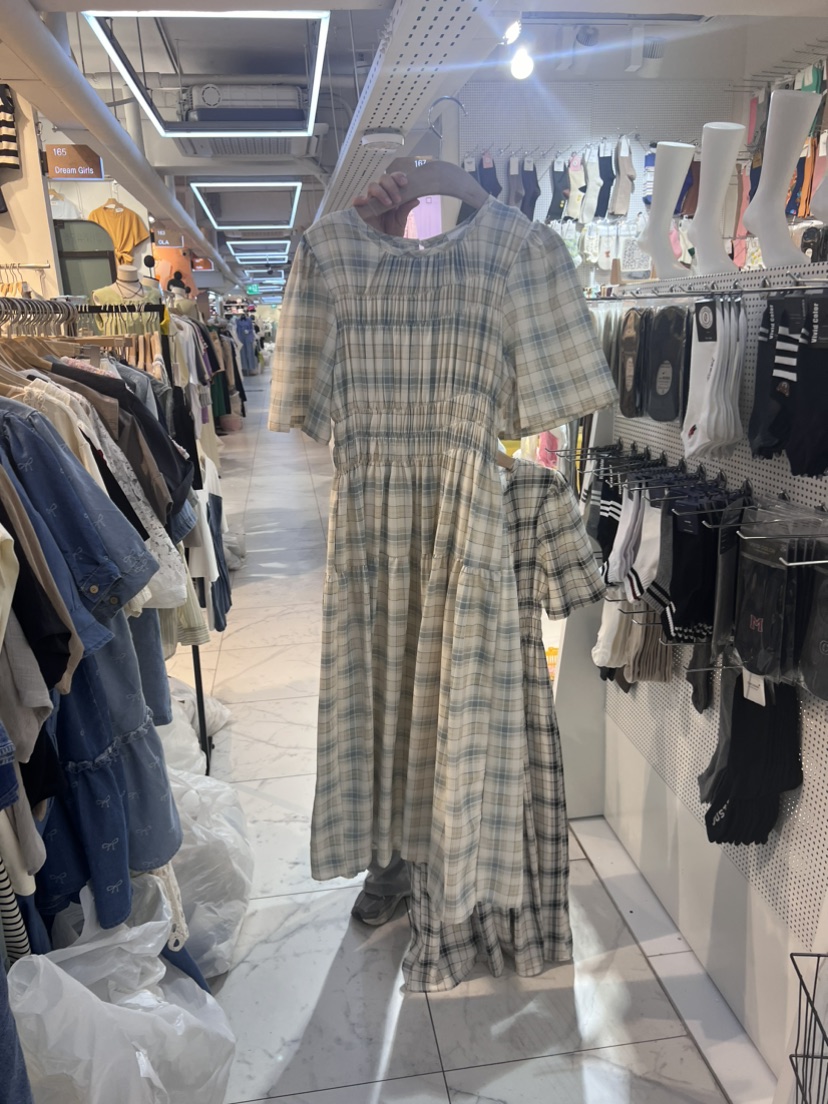 HOT PLACE/DREAM GIRIS韓國直郵東大門實拍女裝新款人氣連衣裙格紋空連衣裙圖色2