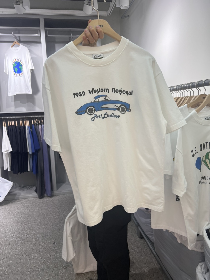 L GREY-男裝韓國直郵女裝新品熱賣真品職業時尚推薦24春夏T恤L GREYT恤圖色1