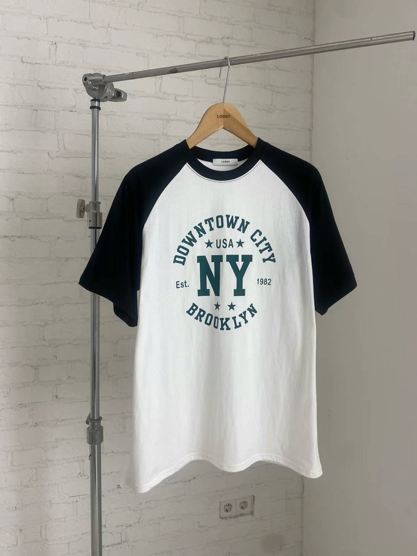 LOBBY-男裝韓國直郵女裝新款24春夏職業推薦真品休閑T恤LOBBYT恤圖色1