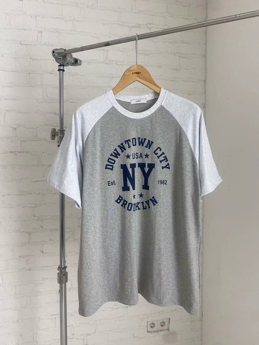 LOBBY-男裝韓國直郵女裝新款24春夏職業推薦真品休閑T恤LOBBYT恤圖色3