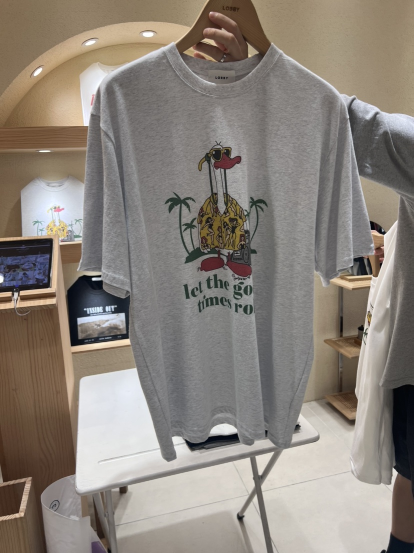 LOBBY-男裝韓國直郵女裝新品真品24春夏人氣時尚推薦T恤LOBBYT恤圖色2