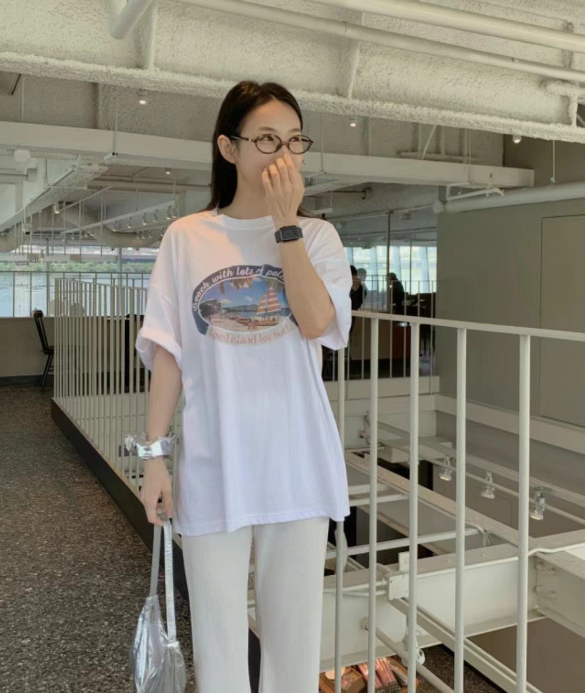 UNCOVER韓國直郵東大門代購女裝新款職業熱賣人氣推薦24春夏T恤UNCOVERT恤圖色3