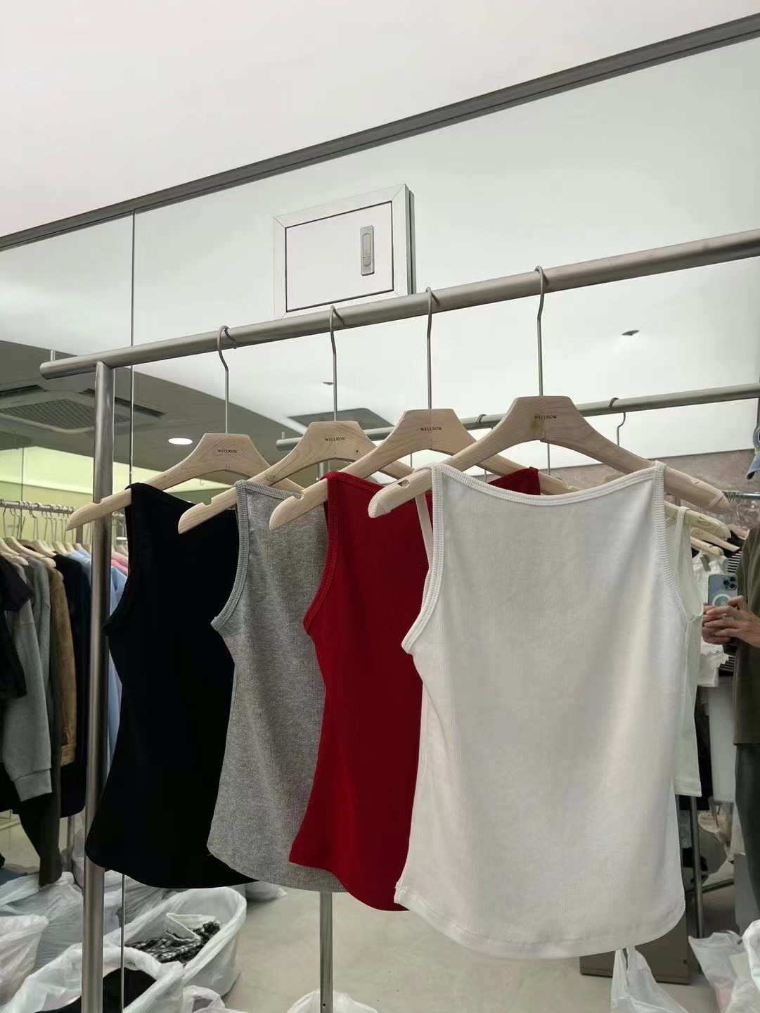 WELL ROW-T韓國直郵女裝新款24春夏休閑真品職業吊帶背心WELL ROW-T吊帶/背心