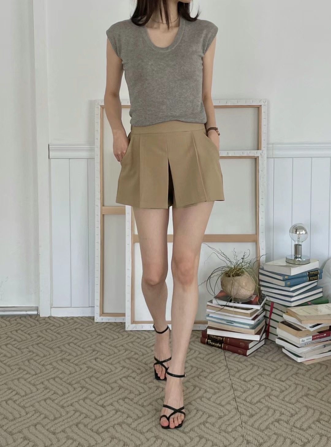 A.SOLE韓國直郵女裝新款推薦休閑真品時尚職業24春夏裙褲J.A.D裙褲