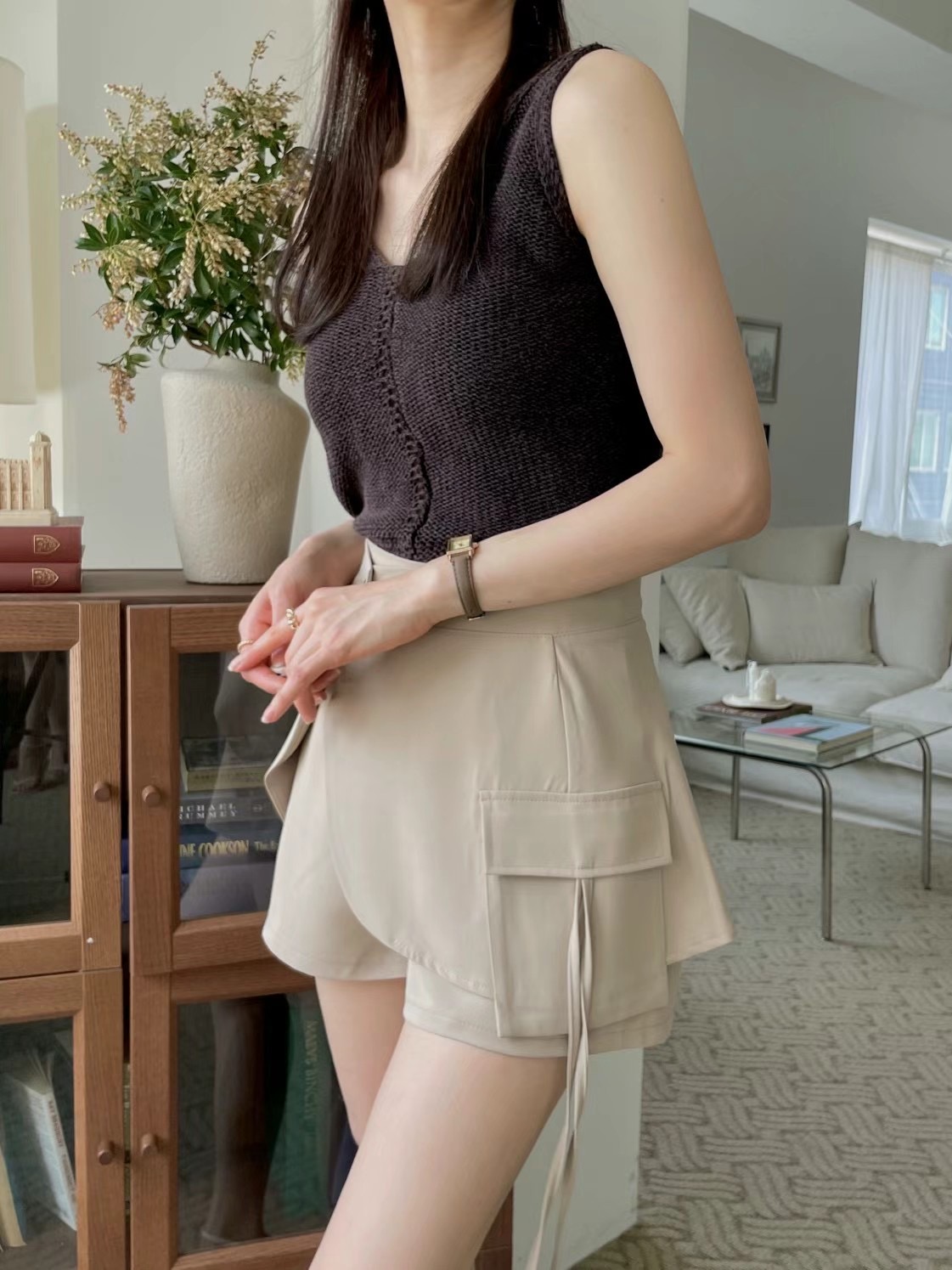 A.SOLE韓國直郵女裝新款熱賣休閑職業24春夏時尚真品裙褲J.A.D裙褲