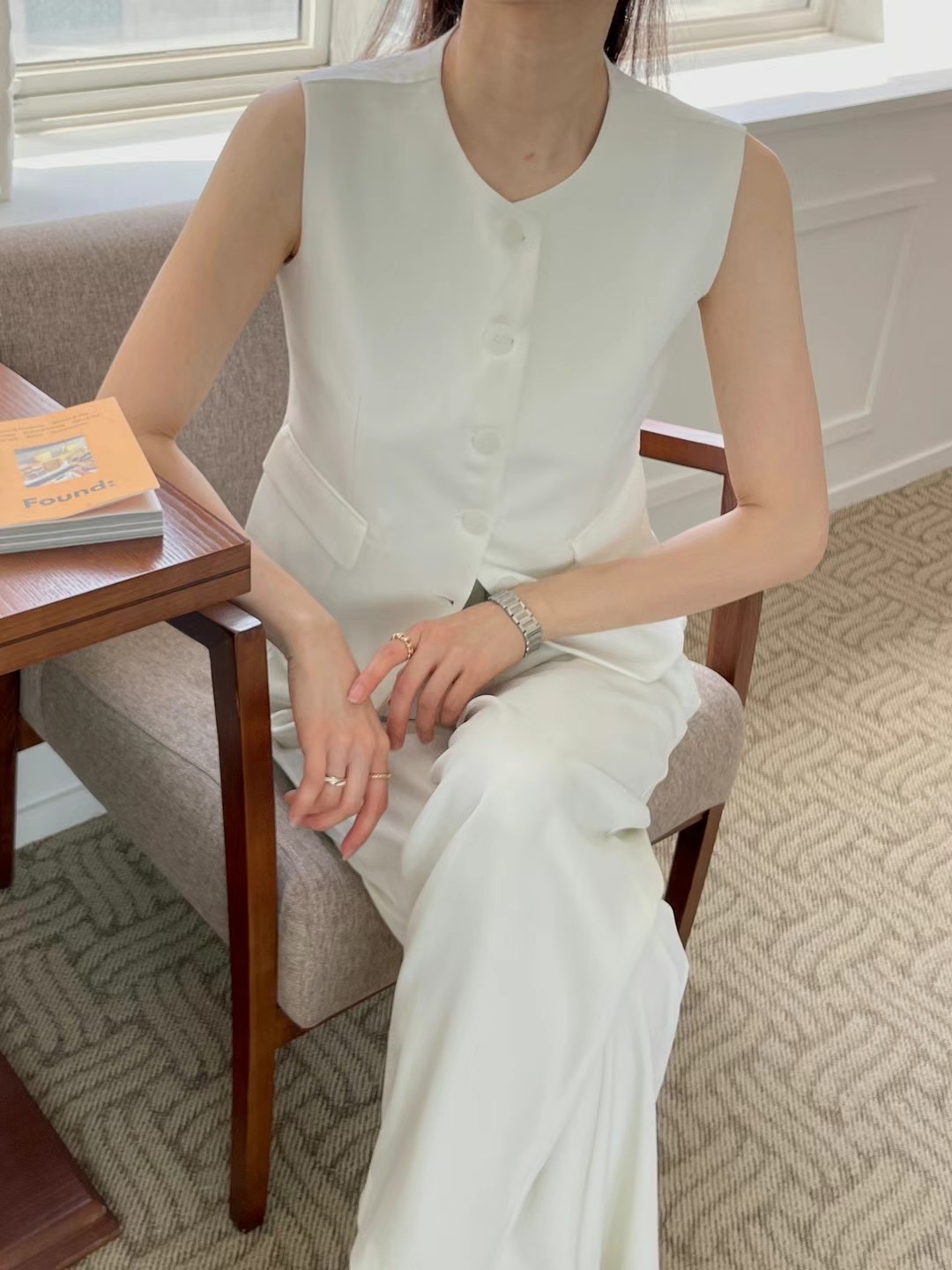 A.SOLE直郵韓國代購女裝新款職業休閑推薦真品24春夏休閑褲J.A.D休閑褲