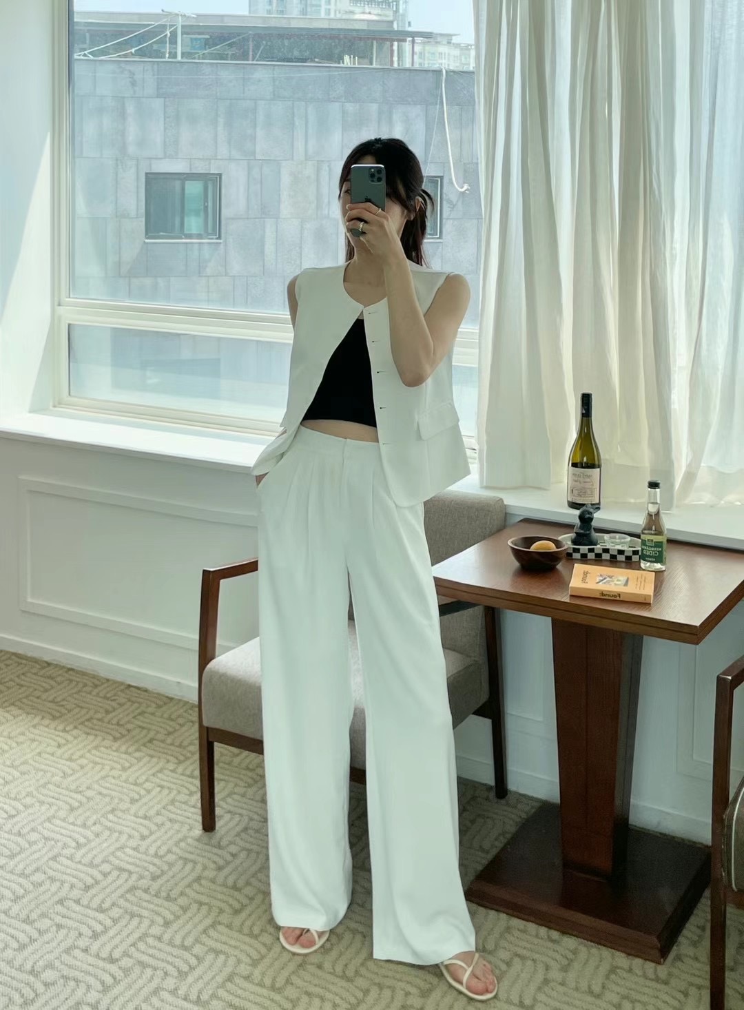 A.SOLE直郵韓國代購女裝新款職業休閑推薦真品24春夏休閑褲J.A.D休閑褲