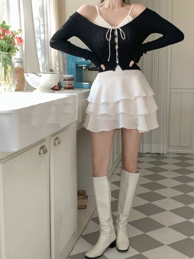 A.SOLE韓國直郵東大門實拍女裝新品真品休閑推薦24春夏短裙J.A.D短裙