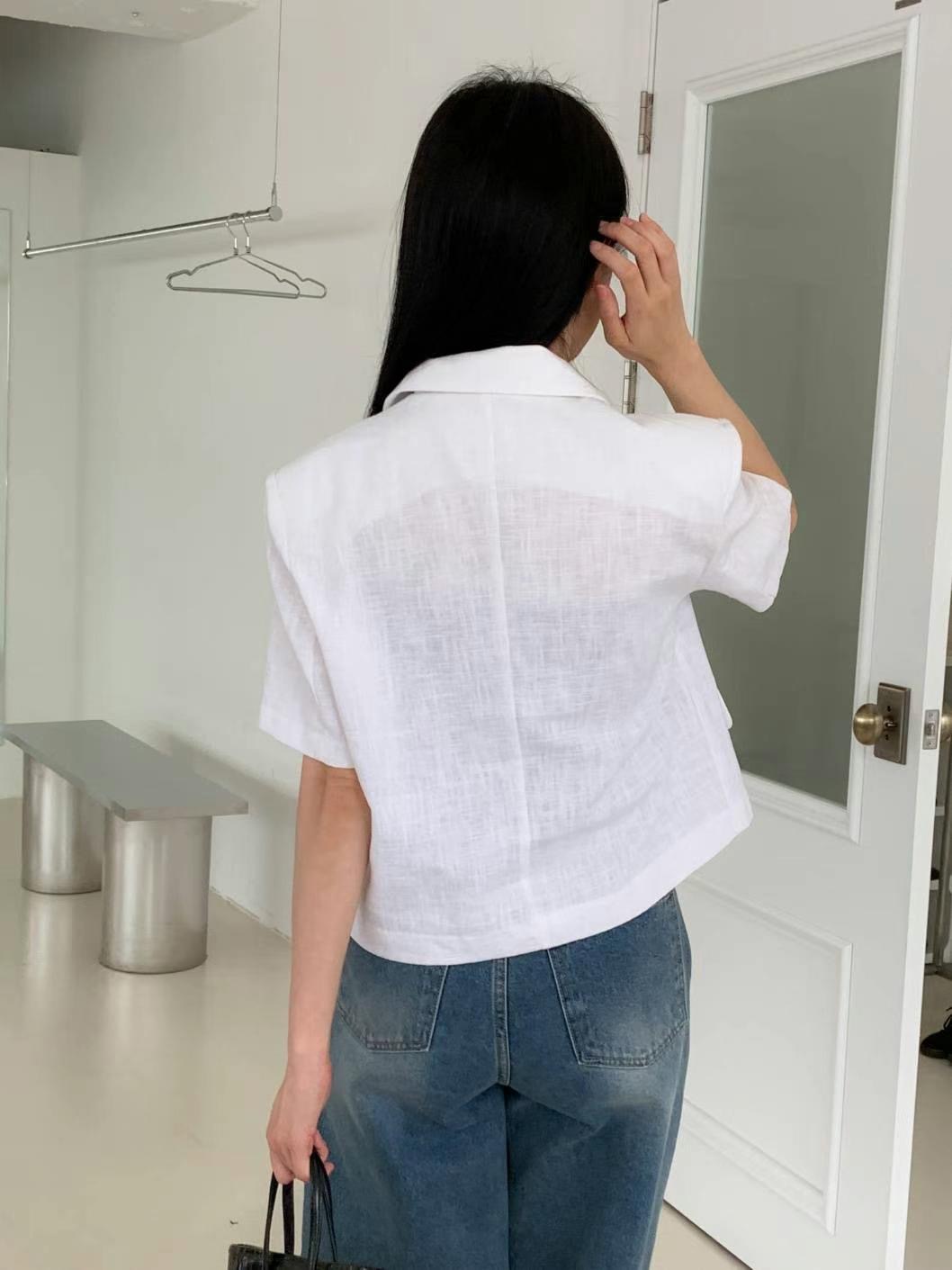 CIRCLE-써클-T韓國直郵女裝新款推薦人氣熱賣時尚夾克亞麻CIRCLE夾克