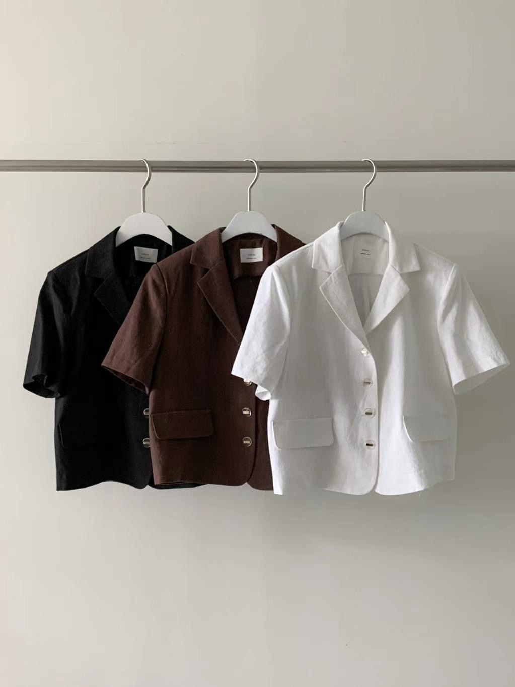 CIRCLE-써클-T韓國直郵女裝新款推薦人氣熱賣時尚夾克亞麻CIRCLE夾克圖色3右三色