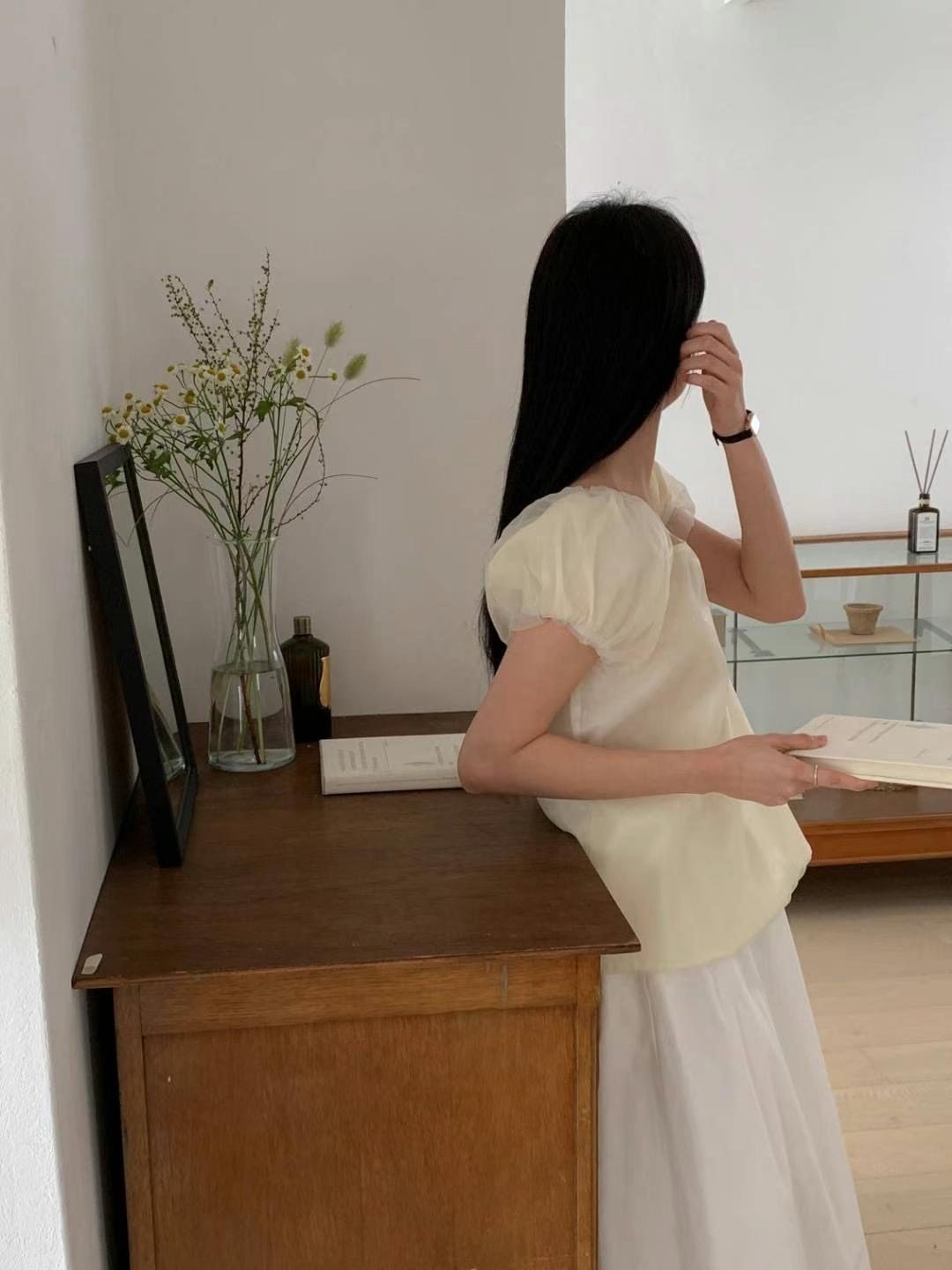 CIRCLE-써클-T韓國直郵女裝新品推薦休閑熱賣職業襯衫蕾絲衫CIRCLE襯衫/蕾絲衫