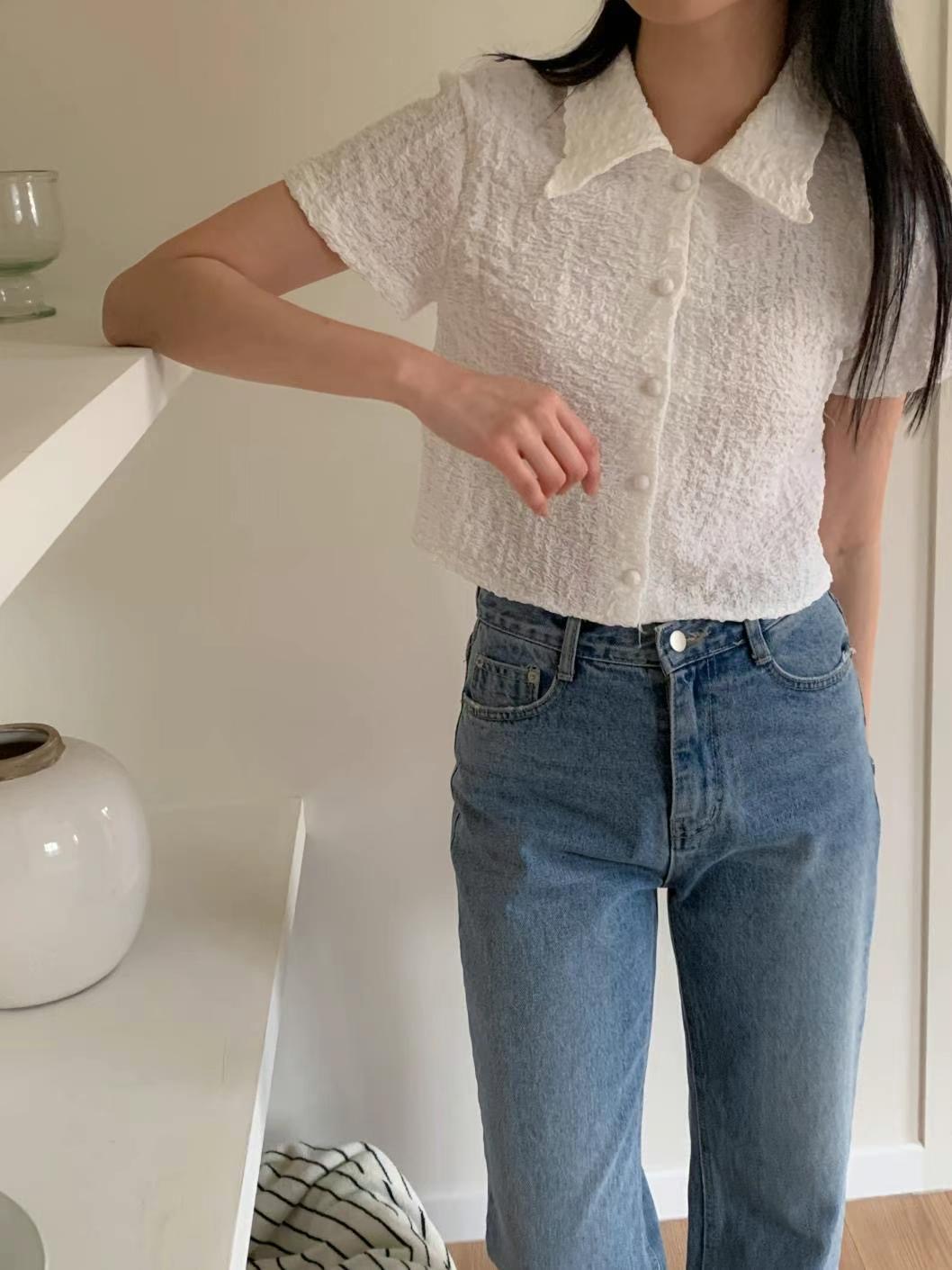 CIRCLE-써클-T韓國直郵東大門代購女裝新款職業襯衫蕾絲衫CIRCLE襯衫/蕾絲衫圖色1