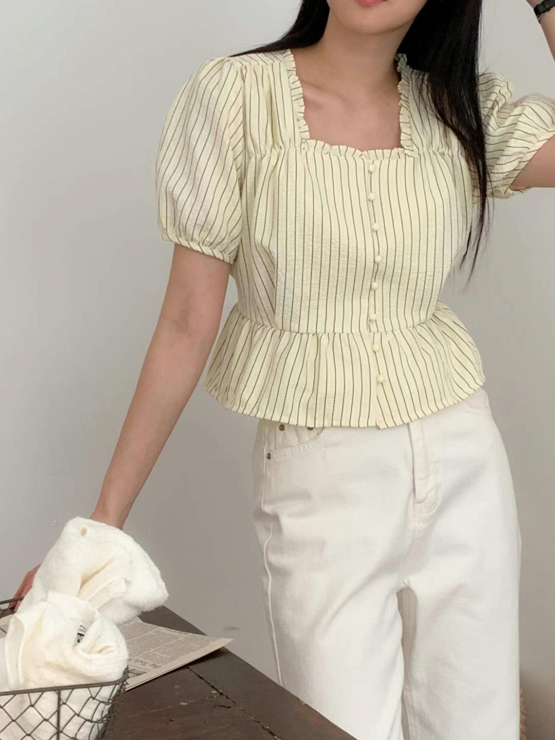 CIRCLE-써클-T直郵韓國代購女裝新款職業24春夏襯衫蕾絲衫CIRCLE襯衫/蕾絲衫圖色2