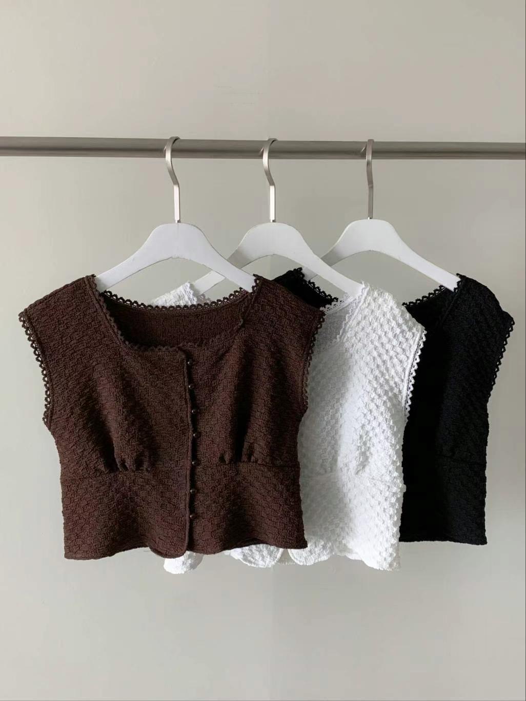 CIRCLE-써클-T韓國直郵女裝新品職業熱賣24春夏襯衫蕾絲衫蕾絲CIRCLE襯衫/蕾絲衫圖色3左三色