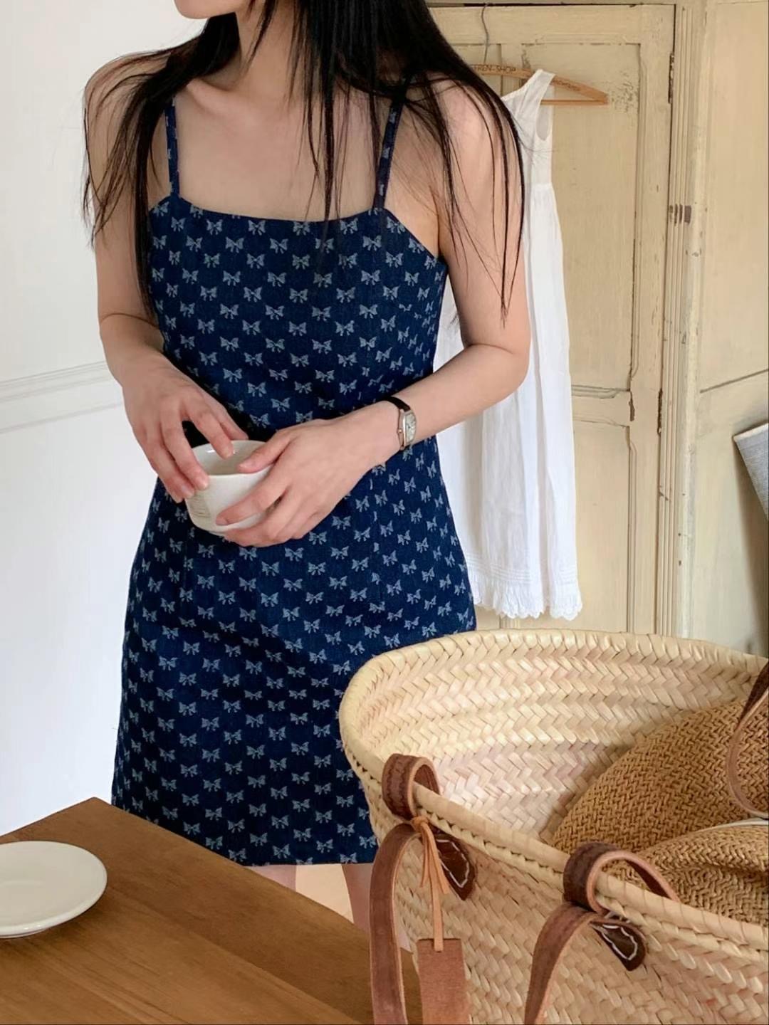 CIRCLE-써클-T韓國直郵女裝新款休閑真品時尚連衣裙牛仔布CIRCLE連衣裙