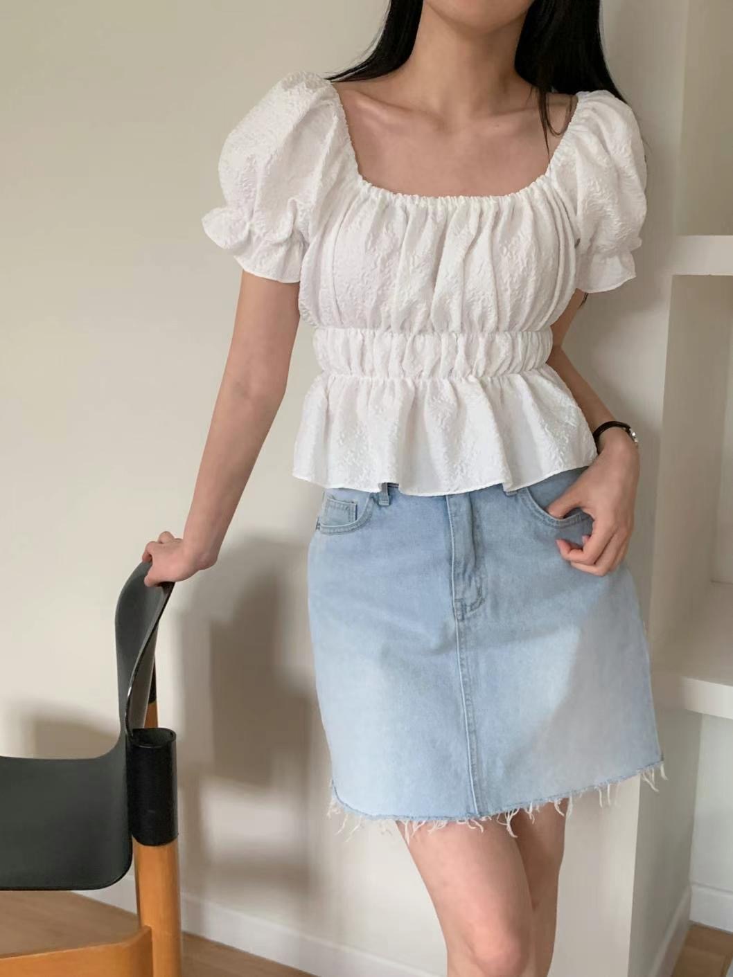 CIRCLE-써클-T韓國直郵東大門實拍女裝新款休閑襯衫蕾絲衫CIRCLE襯衫/蕾絲衫圖色1