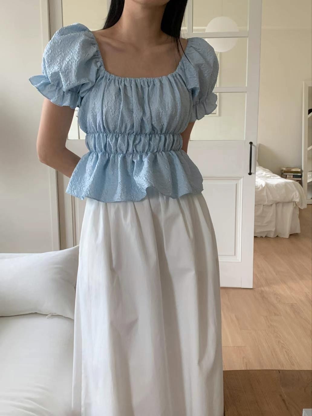 CIRCLE-써클-T韓國直郵東大門實拍女裝新款休閑襯衫蕾絲衫CIRCLE襯衫/蕾絲衫圖色2