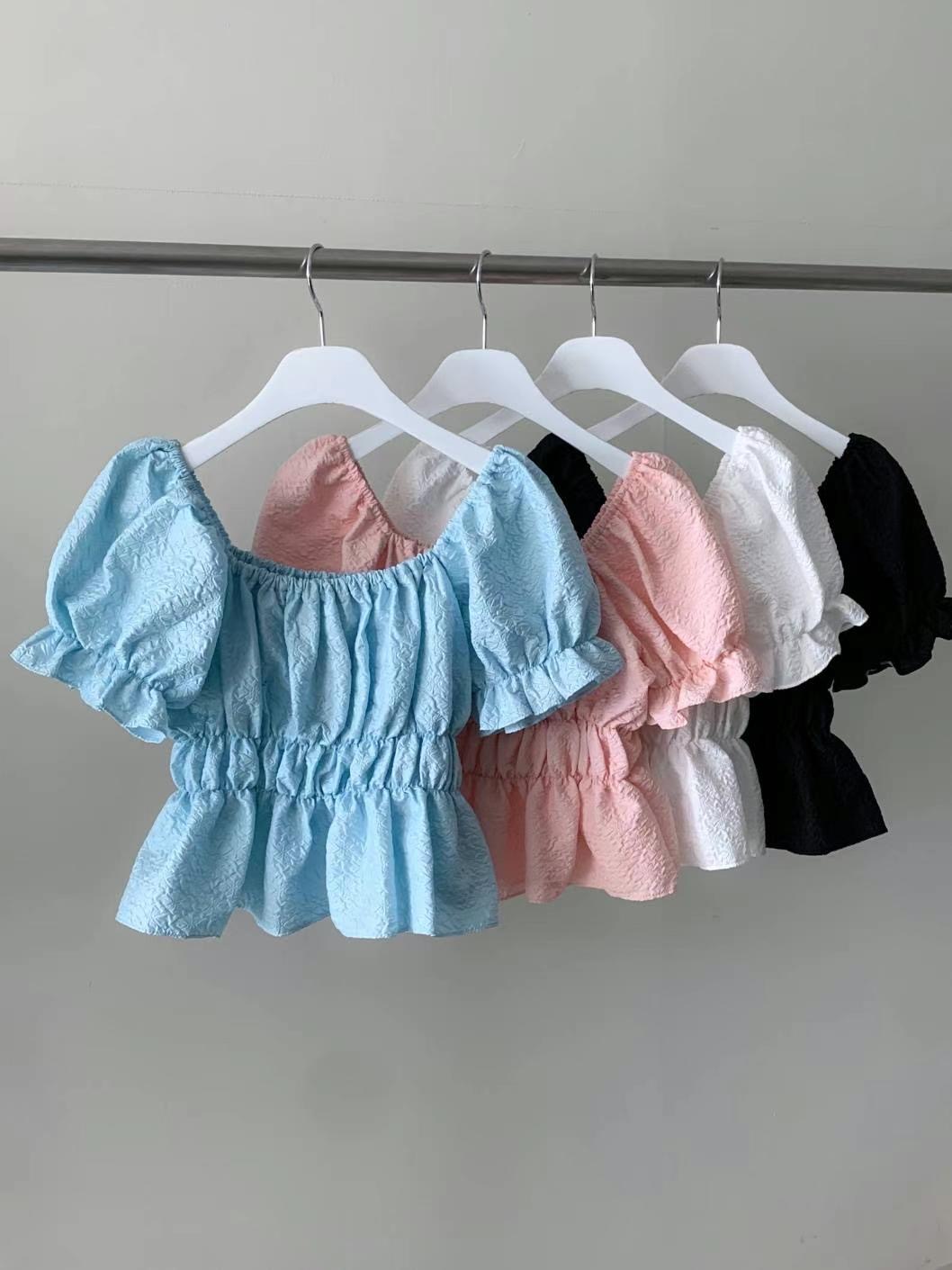 CIRCLE-써클-T韓國直郵東大門實拍女裝新款休閑襯衫蕾絲衫CIRCLE襯衫/蕾絲衫圖色3左二色