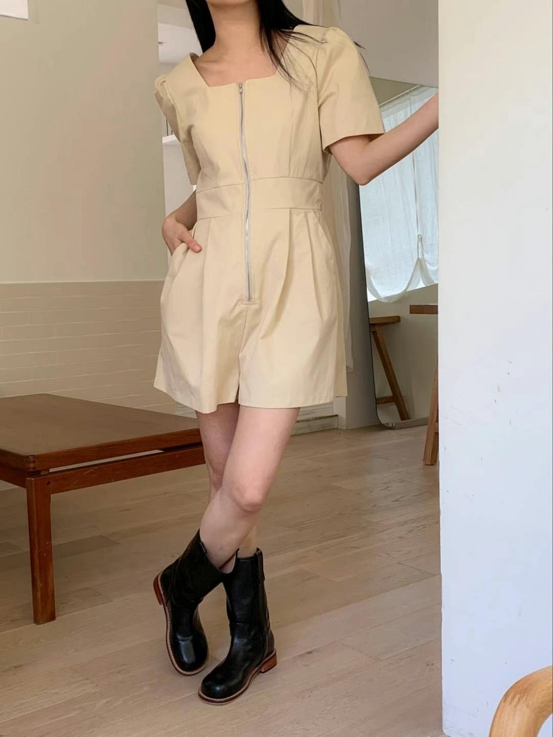 CIRCLE-써클-T韓國直郵女裝新品休閑真品職業熱賣連體褲拉鏈CIRCLE連體褲