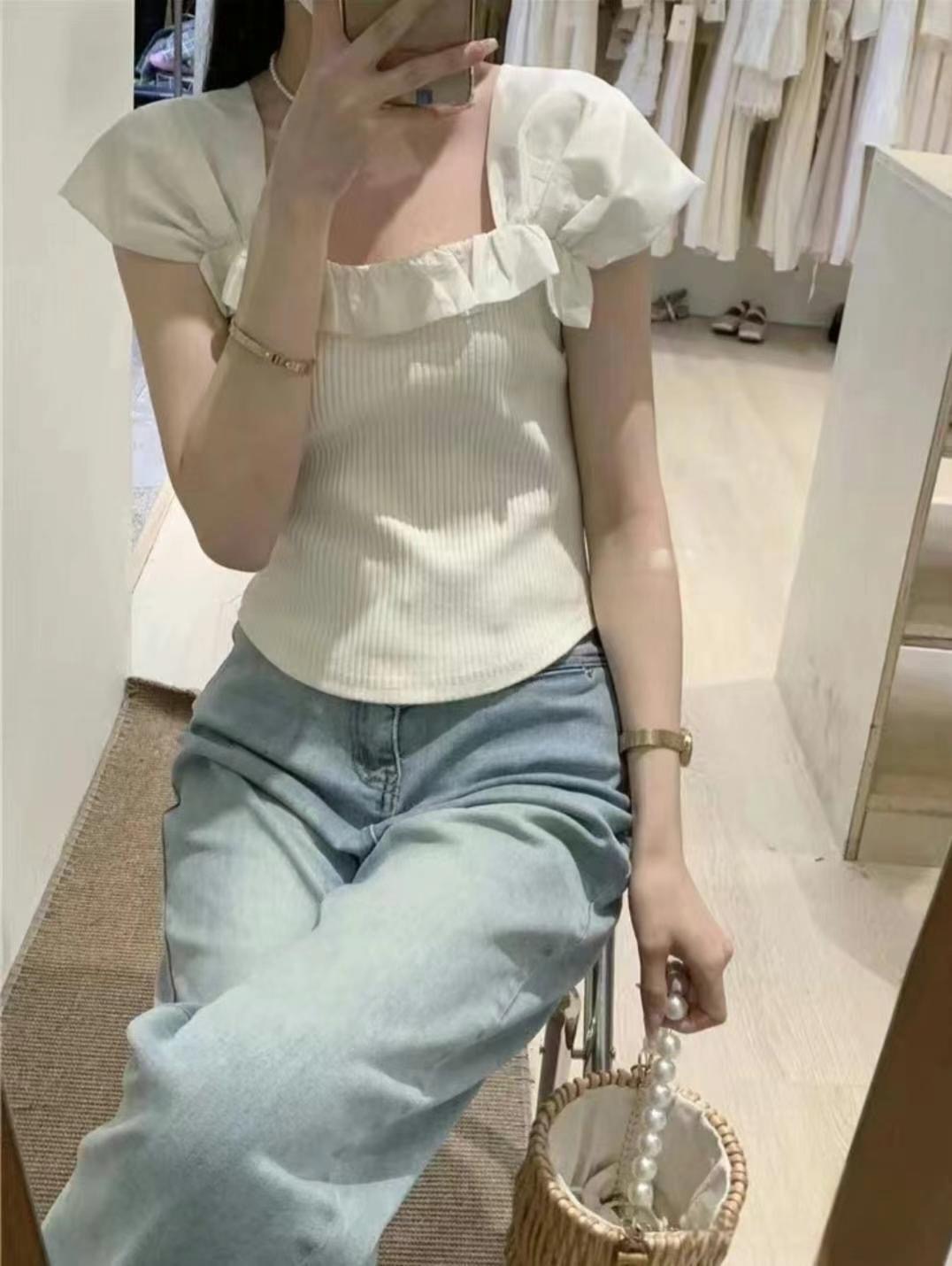 DDUIRYUN韓國直郵東大門代購女裝新品真品熱賣休閑襯衫蕾絲衫DDUIRYUN襯衫/蕾絲衫