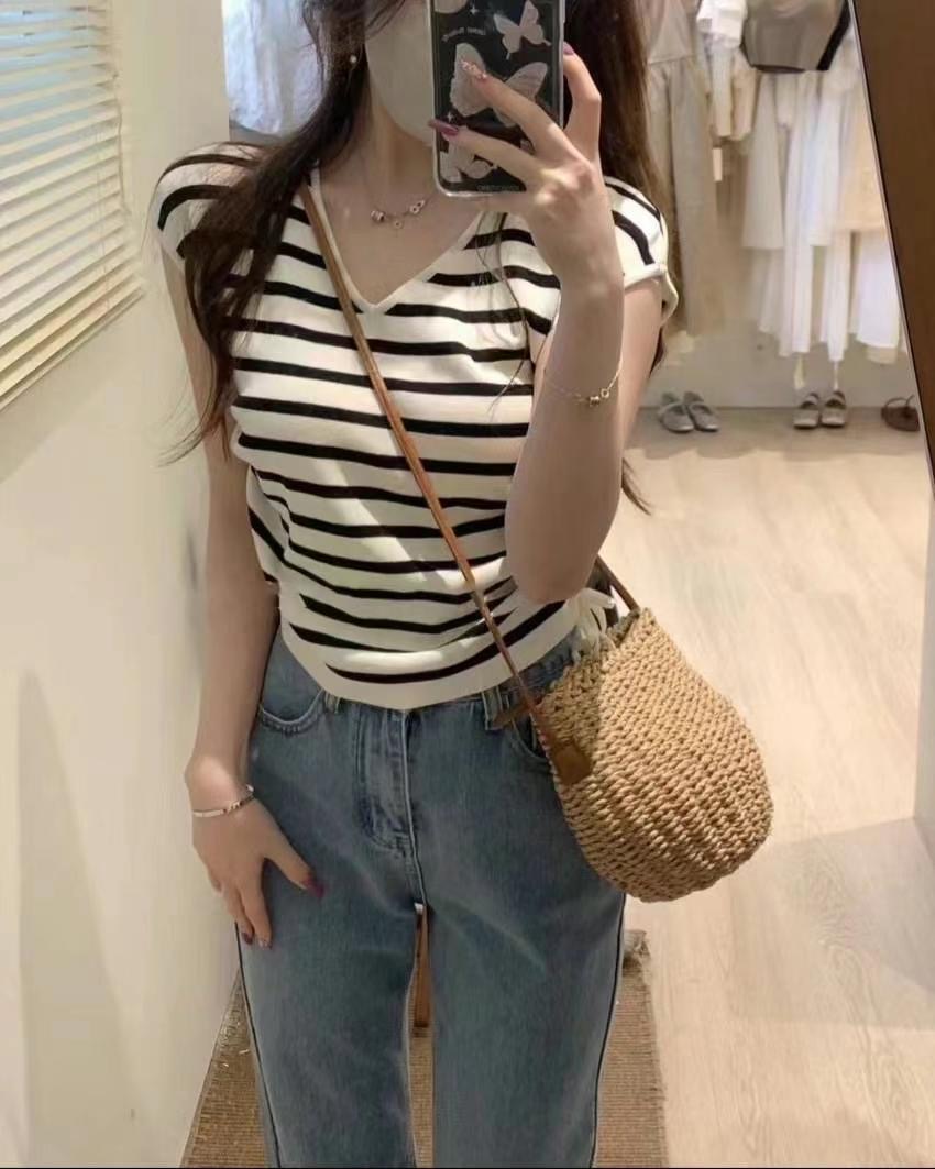 DDUIRYUN直郵韓國代購女裝新款真品時尚熱賣24春夏休閑T恤DDUIRYUNT恤圖色2