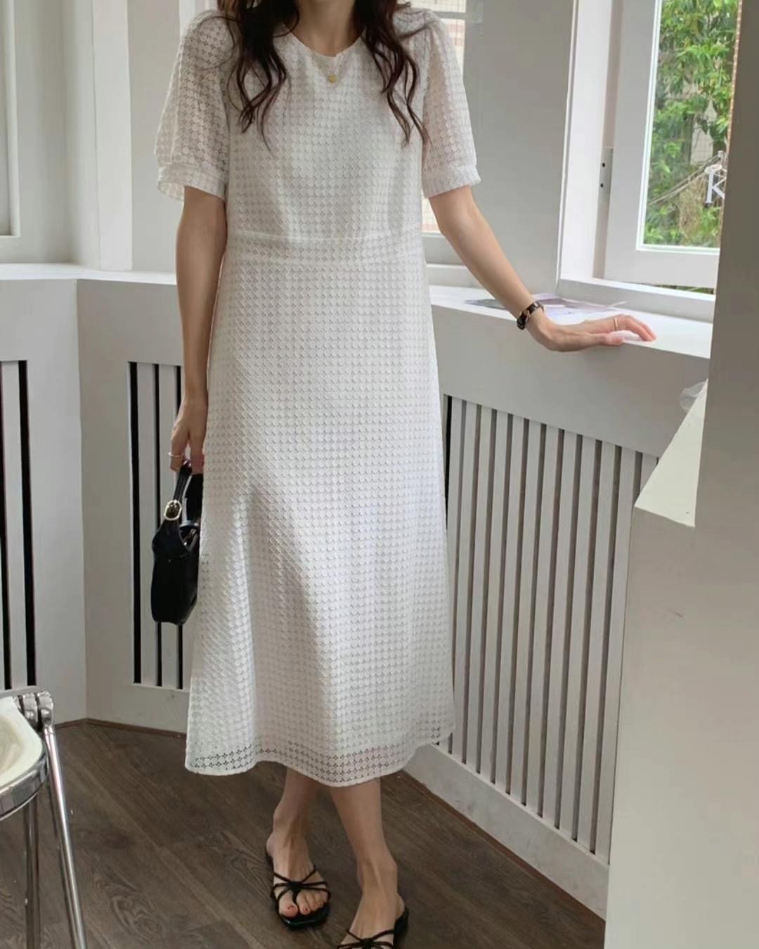 DDUIRYUN韓國直郵東大門實拍女裝新品24春夏人氣連衣裙腰帶DDUIRYUN連衣裙