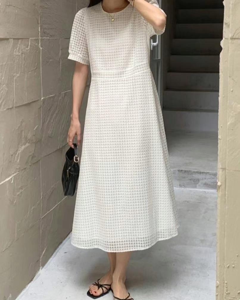 DDUIRYUN韓國直郵東大門實拍女裝新品24春夏人氣連衣裙腰帶DDUIRYUN連衣裙圖色1