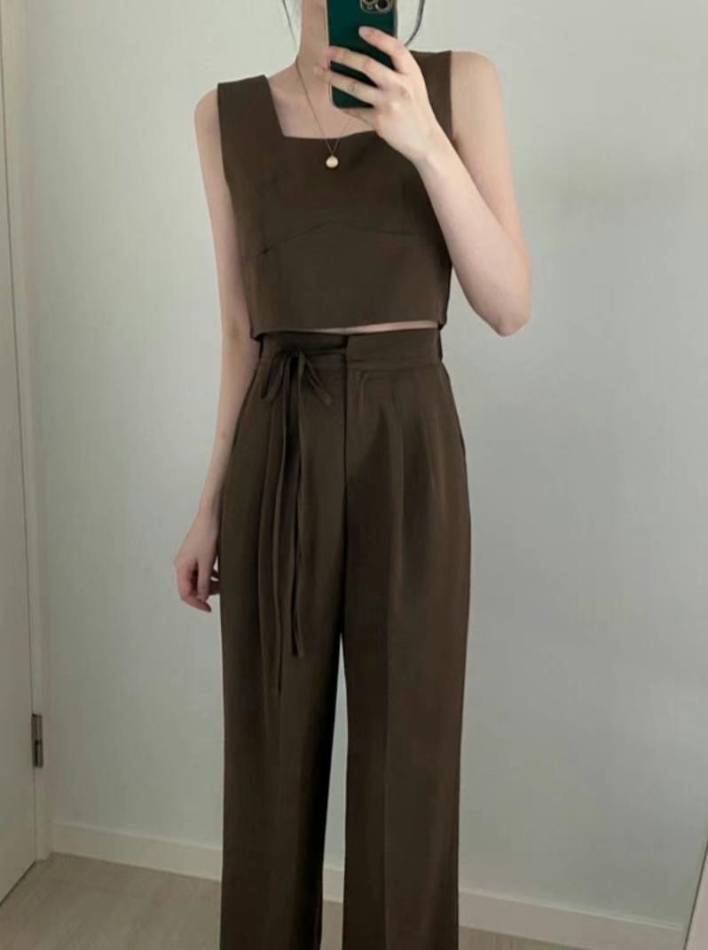 DDUIRYUN韓國直郵東大門實拍女裝新款休閑推薦真品人氣套裝DDUIRYUN套裝圖色2