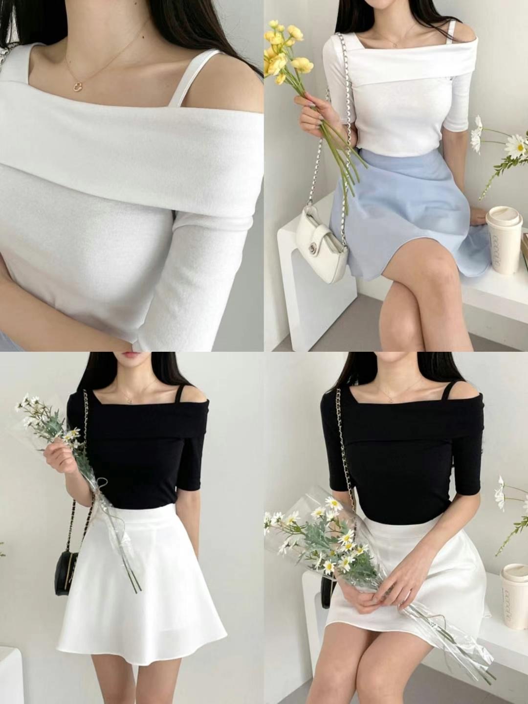 DDUIRYUN韓國直郵東大門實拍女裝新款真品時尚推薦人氣休閑T恤DDUIRYUNT恤