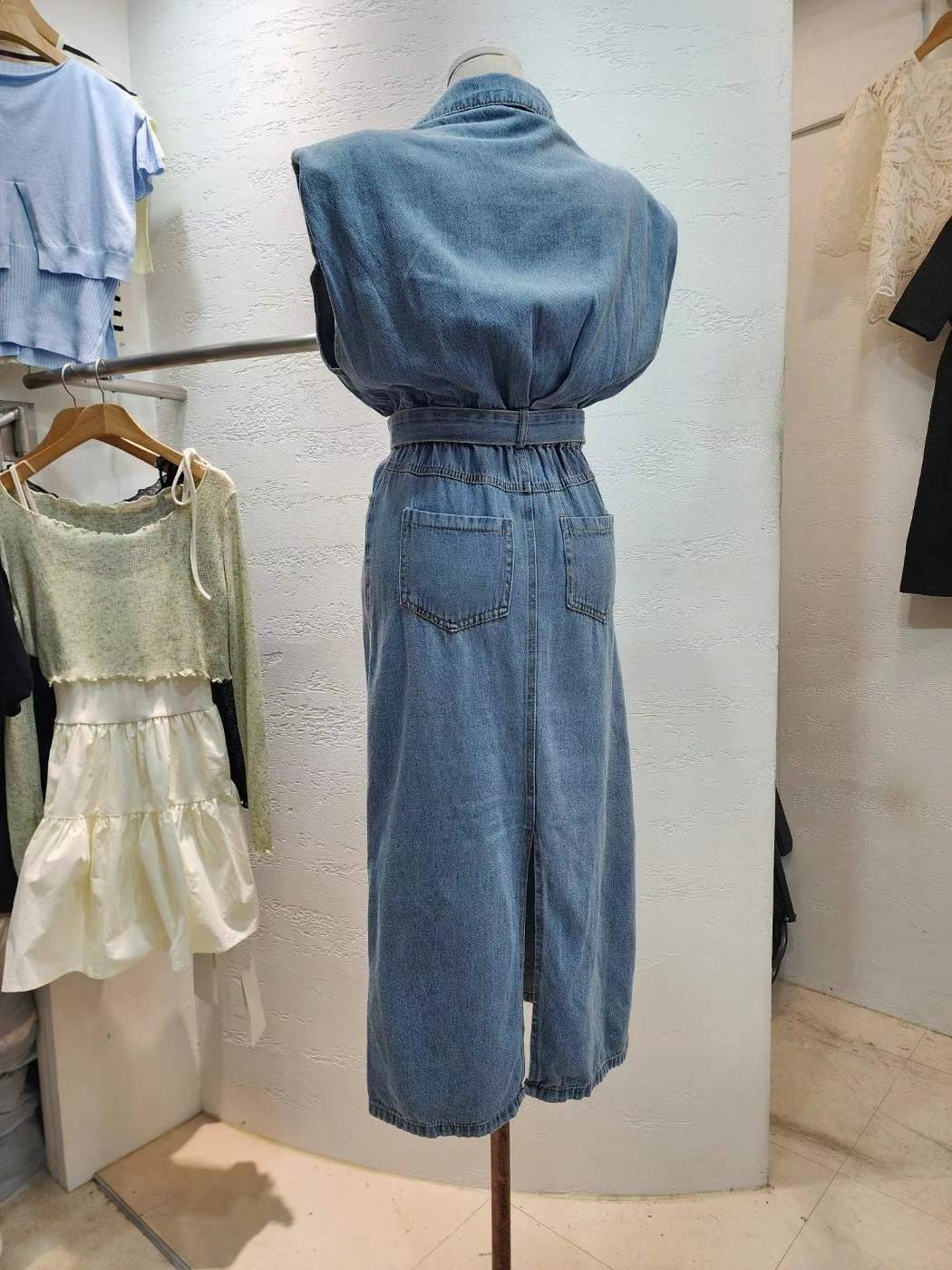 DDUIRYUN韓國直郵女裝新品休閑職業人氣真品熱賣連衣裙牛仔布DDUIRYUN連衣裙