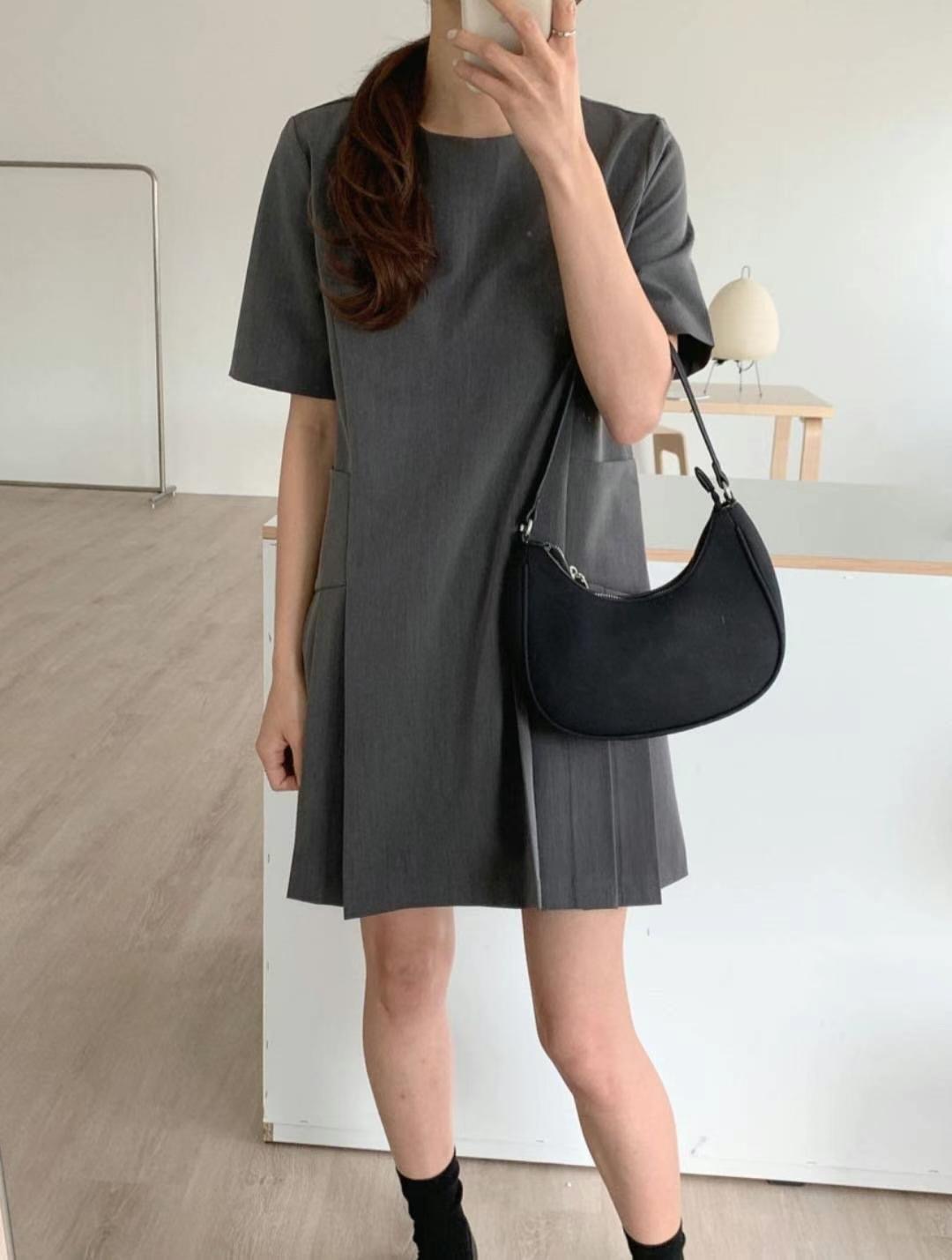 DDUIRYUN直郵韓國代購女裝新品24春夏休閑推薦真品連衣裙DDUIRYUN連衣裙