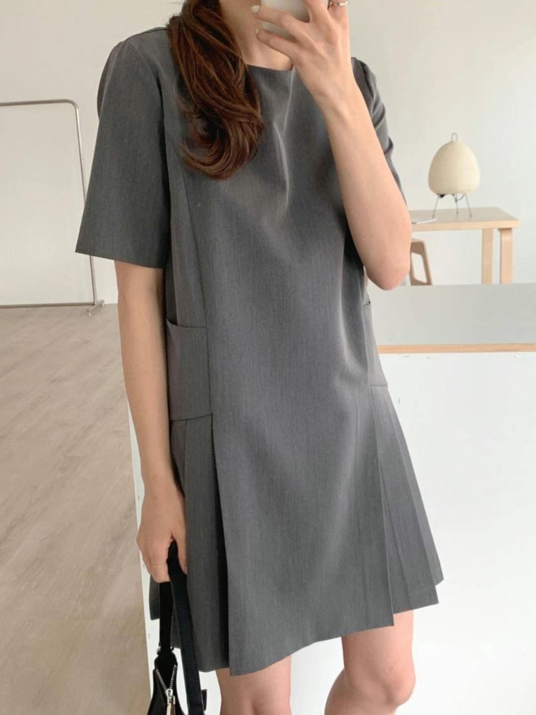 DDUIRYUN直郵韓國代購女裝新品24春夏休閑推薦真品連衣裙DDUIRYUN連衣裙圖色2