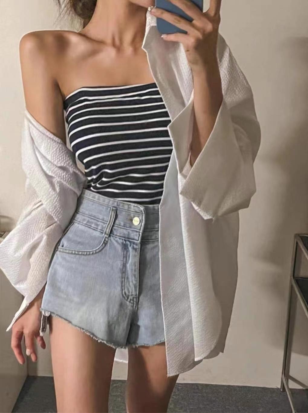 DDUIRYUN韓國直郵東大門代購女裝新款休閑推薦人氣襯衫蕾絲衫DDUIRYUN襯衫/蕾絲衫