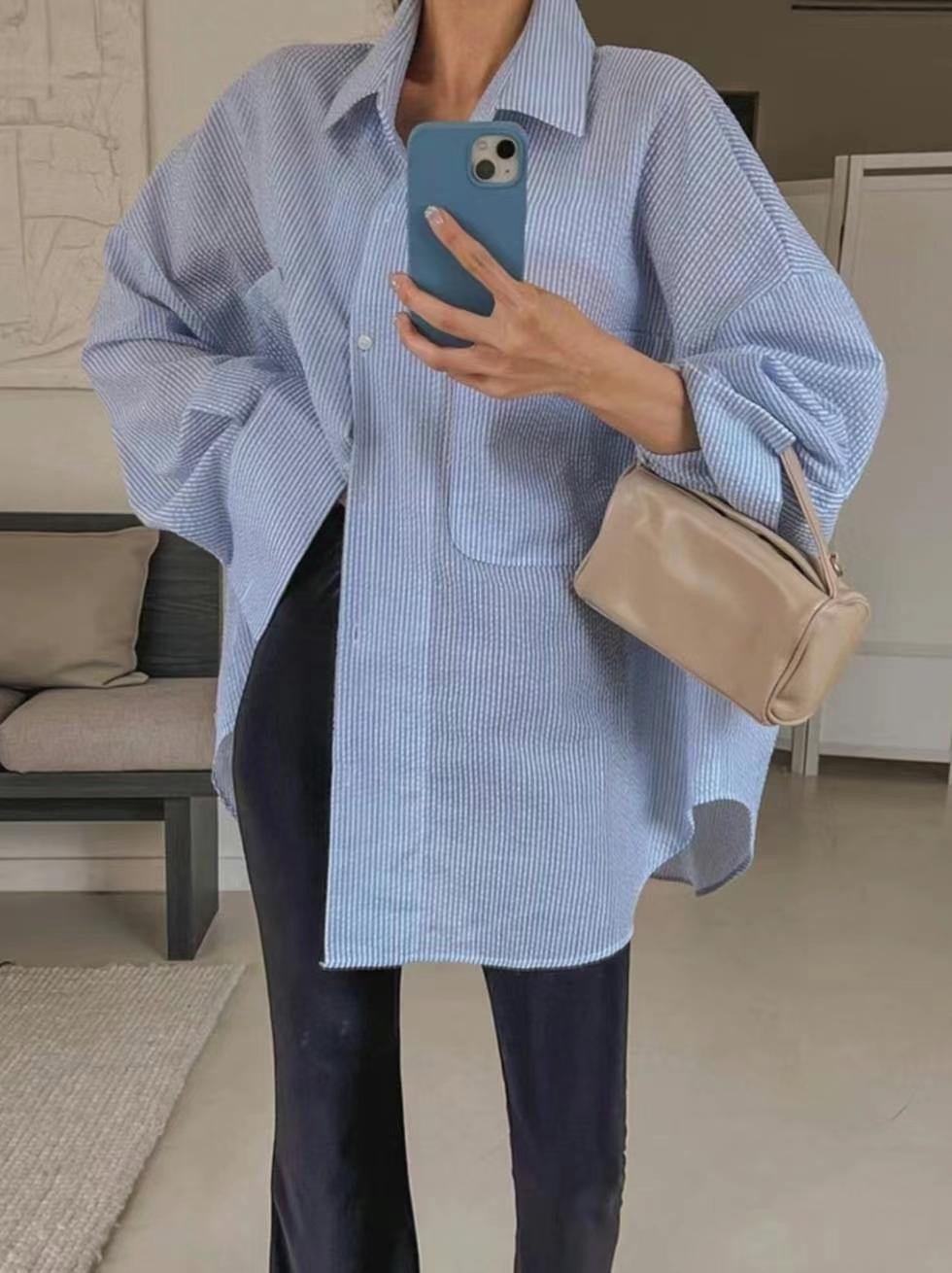 DDUIRYUN韓國直郵東大門代購女裝新款休閑推薦人氣襯衫蕾絲衫DDUIRYUN襯衫/蕾絲衫圖色2