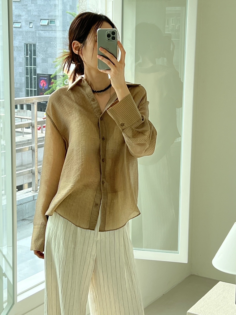 ME MO韓國直郵女裝新品推薦休閑24春夏真品時尚襯衫蕾絲衫ME MO襯衫/蕾絲衫