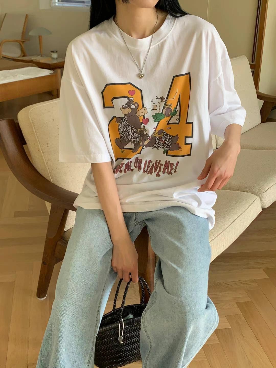 UNBOXING韓國直郵女裝新品24春夏真品推薦熱賣休閑人氣T恤UNBOXINGT恤