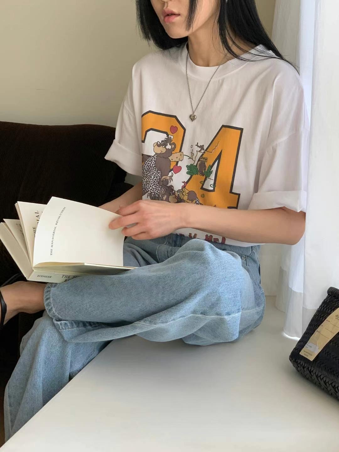 UNBOXING韓國直郵女裝新品24春夏真品推薦熱賣休閑人氣T恤UNBOXINGT恤