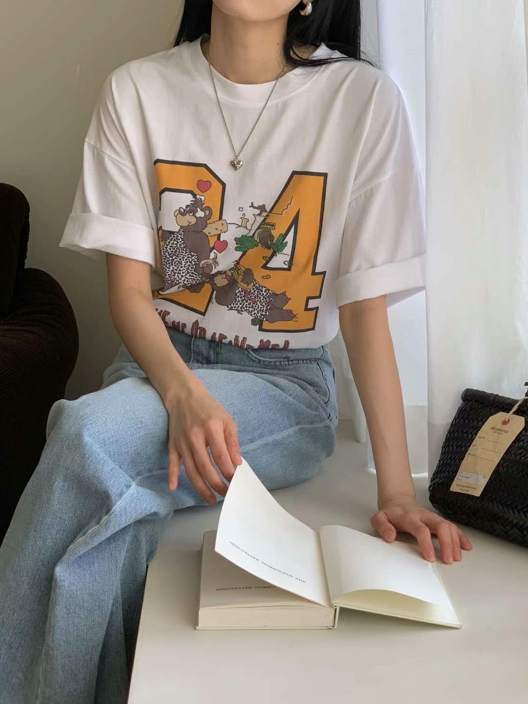 UNBOXING韓國直郵女裝新品24春夏真品推薦熱賣休閑人氣T恤UNBOXINGT恤
